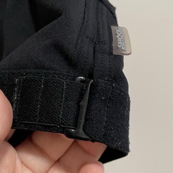 Shock Absorber Active Mesh Racerback Contour Shape Sports Bra 36B Black Sporty - Picture 4 of 5